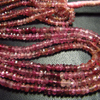 16 inches High Quality - Afghanistan - Tourmaline - Pink Shaded - Micro Faceted Rondell Beads Super Sparkle - 2.5 - 3 mm approx